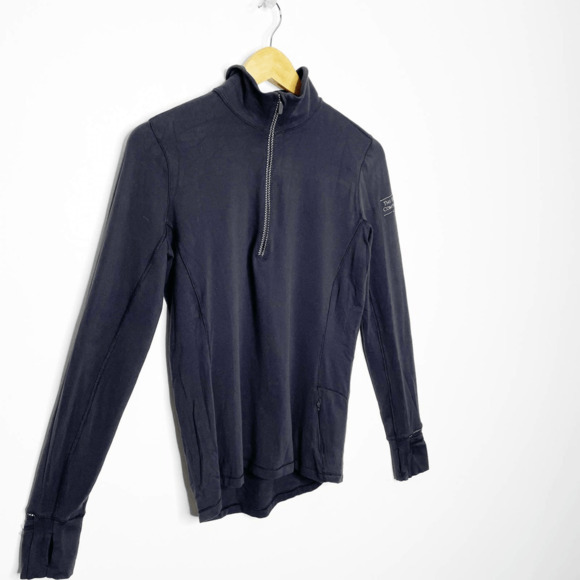 Lululemon athletica outrun 1/2 zip pullover black rulu running womens us 8 - Picture 3 of 7